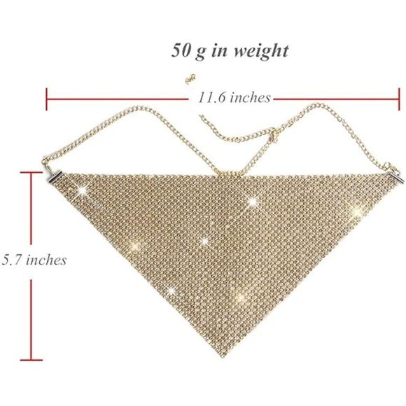 Women's Sparkly Crystal Face Mask Bling Rhinestone Mask Nightclub Mouth Covered - Picture 7 of 7